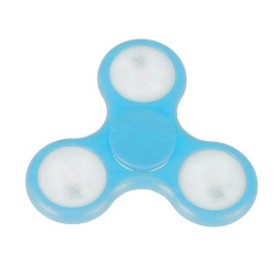 Fidget Spinner Antiestres Luces Led Celeste