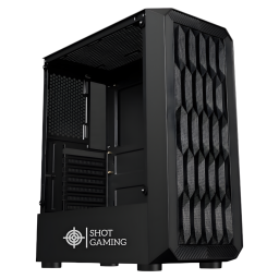 Gabinete Gamer Shot Gaming Pro Series SHOT-SUP-8322 - Cristal Templado y Estilo Moderno