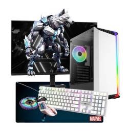 Pc Gamer AMD Ryzen 3 3200G 16gb Ram 240 Gb Ssd Silver White  MONITOR 22  75 Hz VIEWSONIC SF1PC7