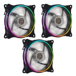 CoolingFan LED RGB 12x12 cm Shot Gaming Pro - Refrigeracin Eficiente Pack x 3