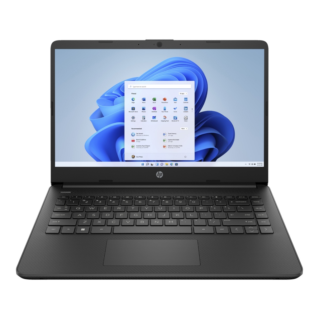 El HP Notebook 14-DQ0020NR es un portátil ligero de 14 pulgadas con pantalla de 1366 x 768 píxeles. Equipado con un procesador Intel Celeron N4120, 4 GB de RAM y 64 GB de almacenamiento eMMC, ofrece un rendimiento ágil. Ideal para estudiar, trabajar y dis