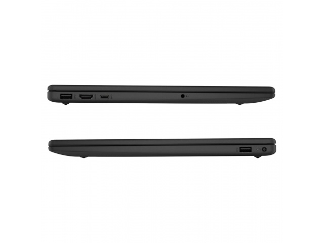 Imagen del HP Notebook 15-FD0038, un portátil de 15.6 pulgadas con pantalla Full HD. Equipado con procesador Intel Celeron N100, 8GB de RAM y 512GB de almacenamiento EMMC. Diseño ligero en color negro, ideal para estudiantes y profesionales. Incluye Windo