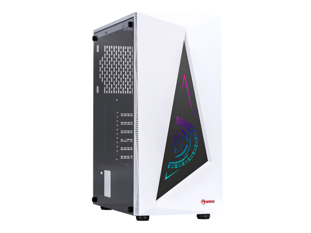 Eleva tu experiencia de juego con el Gabinete Gaming Marvo, que combina un diseño moderno con un panel RGB. Su estructura Mid Tower ATX ofrece amplio espacio y excelente ventilación, manteniendo tu equipo fresco durante intensas sesiones de juego.