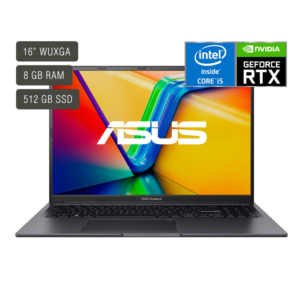 Experimenta la última tecnología con el Asus Vivobook 16. Su procesador de última generación, tarjeta gráfica dedicada y pantalla de alta resolución te ofrecen una experiencia de usuario inigualable. 