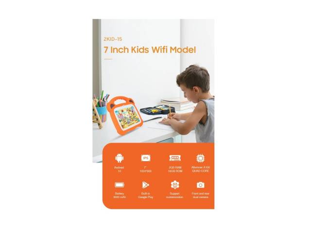 La Tablet Infantil Gravity 7" es la herramienta perfecta para que los niños se diviertan y aprendan de forma segura e interactiva. Con un diseño resistente y una interfaz intuitiva, esta tablet ofrece una amplia gama de aplicaciones educativas, juegos y c