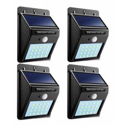 Foco Exterior Solar Led Sensor Movimiento X4 Unidades