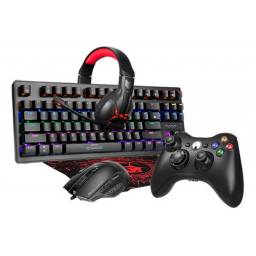 Combo Gamer Teclado Mecanico Auricular Joystick Mem 10