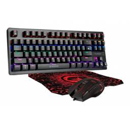 Combo Gamer Teclado Mecanico Rgb , Mouse Y Pad Mem 1