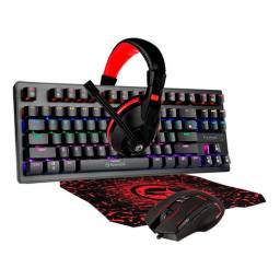 Combo Gamer Teclado Mecanico Mouse Y Auriculares Mem 2