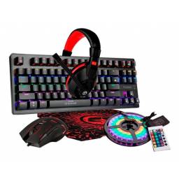 Combo Gamer Teclado Mecanico Mouse Tira Led Rgb Mem 8