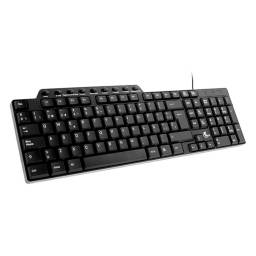 Teclado Oficina XTech XTK-160S Membrana Ergonmico Espaol