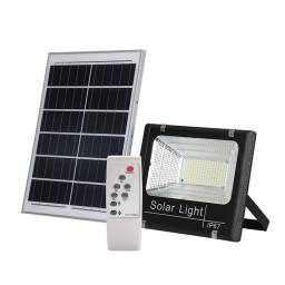 Foco Led 100 W C Panel Solar Y Sensor Exterior Jardn