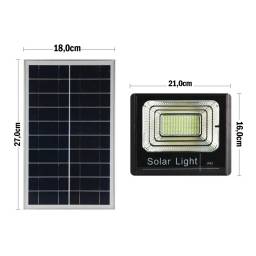 Foco Led 65 W C Panel Solar Y Sensor Exterior Jardn