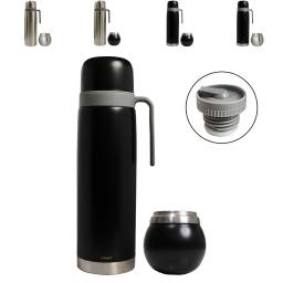 Combo Termo 1l Asa fija + Mate Trmico Acero Inox 210ml Comet