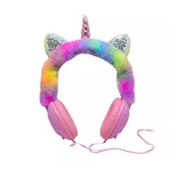 Auriculares Unicornio Peluche Goldtech Cableados