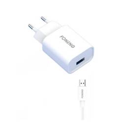 Cargador Ficha 2.1a + Cable Micro USB 1m Foneng Eu43