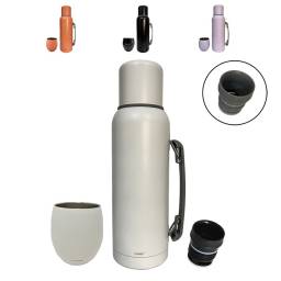 Termo Comet 1 Litro con asa + Mate 250ml Acero Inox