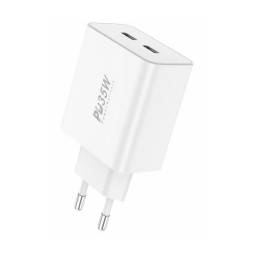 Cargador ficha foneng EU50 35W 2 Puertos USB C Fast Charge