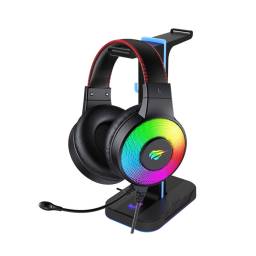 Combo Gamer Auricular c microfono + Soporte Doble RGB