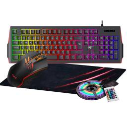 Combo Gamer Teclado, Mouse , Pad Xl Y Tira Led Gd5