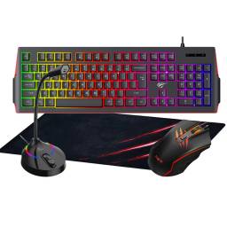 Combo Gamer Teclado Mouse , Pad Xl Y Microfono Gd11