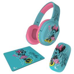 Combo Auricular BT+ Mouse BT + Mouse Pad Disney Minnie Mouse