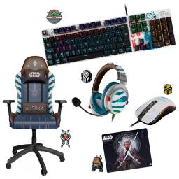 Silla+Teclado Mecanico+ Auricular+Mouse + Pad Ahsoka Tano