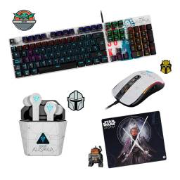 Teclado Mecanico + Auricular BT + Mouse + Pad Ahsoka Tano