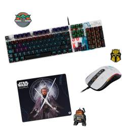 Teclado Mecanico + Mouse + Mouse Pad Star Wars Ahsoka Tano