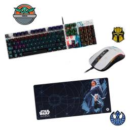 Teclado Mecanico + Mouse + Mouse Pad XXL Star Wars Ahsoka