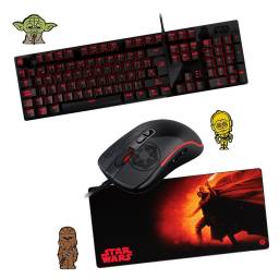 Teclado Mecnico + Mouse + Mouse Pad XXL Star Wars Darth Vader