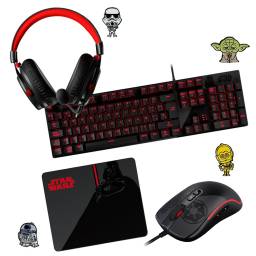 Teclado Mecnico + Mouse + Auricular + Pad Star Wars Darth Vader