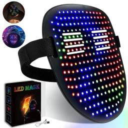 Mascara LED RGB Recargable 50 Diseos Fiesta Disfraz