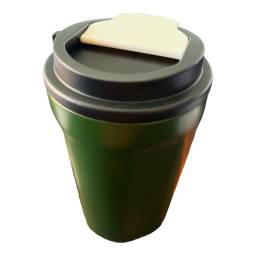 VASO TERMICO CON TAPA COMET 400ML ACERO- verde