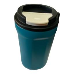 VASO TERMICO CON TAPA COMET 400ML ACERO- aZUL PETRLEO