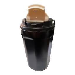 VASO TERMICO CON TAPA COMET 400ML ACERO- NEGRO