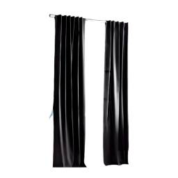 CORTINAS de tela PANAM - NEGRO 2 unidades