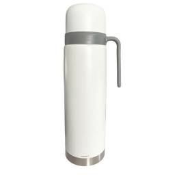 Termo Comet 1L Acero Inoxidable Asa fija, pico cebador, color blanco