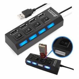 Hub Usb 2.0 De 4 Puertos Zapatilla Con Cable Y Switch I Css