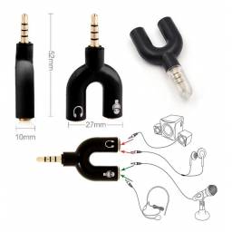 Adaptador Splitter Audio Y Mic Plug Jack 3.5 Mm Aux Ps4