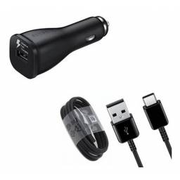 Cargador Auto 15w Carga Rapida + Cable Usb Tipo C