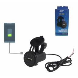 Cargador Usb Impermeable Moto 12v 1.5a Gps Celulares