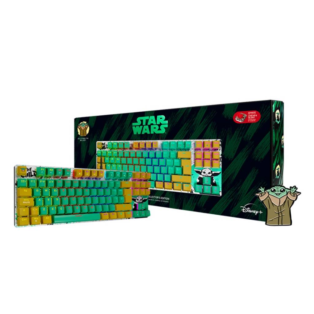 Lleva tu experiencia de juego a un nivel completamente nuevo con el teclado Ballista, de la exclusiva colección de edición limitada Grogu%u2122 Tecnología anti-ghosting, para vencer los desafíos más extremos ¡Que empiece el juego y que la Fuerza te acompa