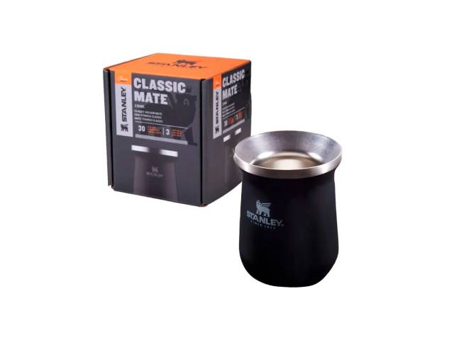 Lleva tu mate a cualquier parte con el Mate Stanley 236ml de Acero Inoxidable. Perfecto para mantener tu bebida caliente por más tiempo y garantía de por vida.