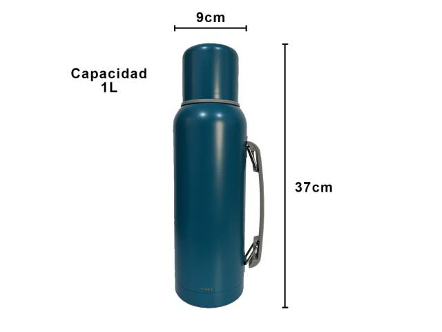 Termo de 1L Acero inoxidable, mantiene temperatura 12hs, asa para transporte cómodo.Mate de 140ml Acero inoxidable, duradero, elegante. Liviano y portátil Variedad de colores: Elige tu estilo. Combo perfecto: Sabor y tradición del mate en cualquier lugar.