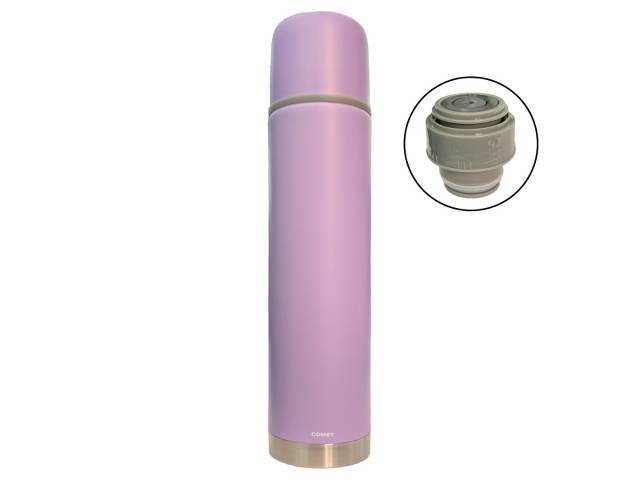 Disfruta de tu combo con termo de acero inoxidable de 750 ml que mantiene la temperatura de tu mate por 8 horas, un mate de acero inoxidable de 160 ml y una bombilla Comet. El termo tiene un diseño bala compacto y un tapón cebador para cebar fácilmente