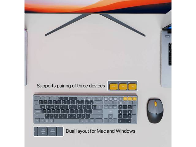 Mejora tu productividad con el  kit Teclado y Mouse Inalámbrico WK895 Black. Este combo ofrece un diseño ergonómico, conexión Bluetooth de alta velocidad y batería de larga duración.