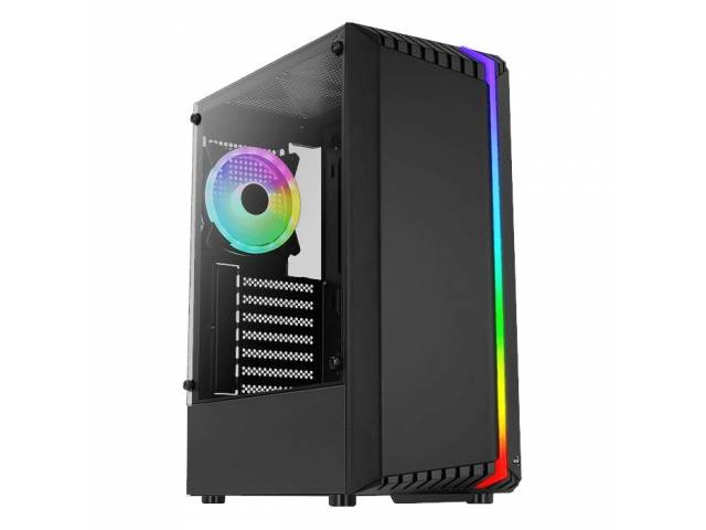 Eleva tu juego con el gabinete AeroCool BIONIC G-WT-V2 RGB. Su diseño de panel frontal RGB Y UN VENTILADOR RGB preinstalados proporcionan un flujo de aire superior y una impresionante iluminación. Comodidad de 3 puertos USB y gran espacio.