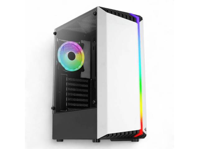 Eleva tu juego con el gabinete AeroCool BIONIC G-WT-V2 RGB. Su diseño de panel frontal RGB Y UN VENTILADOR RGB preinstalados proporcionan un flujo de aire superior y una impresionante iluminación. Comodidad de 3 puertos USB y gran espacio.