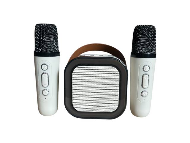 Altavoz KParlante Bluetooth Karaoke Con2  Micrófonos K12  Luces Led RGB- beige12 de alta gama, Audio Bluetooth, pequeño micrófono de Karaoke Ktv para el hogar, columna de altavoz Bluetooth para cantar profesional para niños.